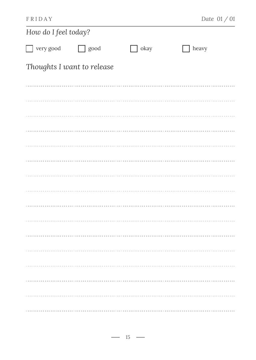 Daily reflection page